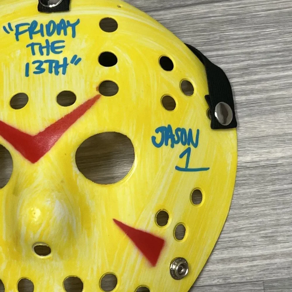 Jason Voorhees Mask Auto Autographed Sign Ari Lehman Horror Friday 13th JSA Cert
